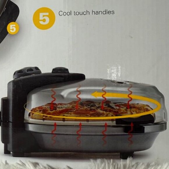 Bella Stone Pizza Oven Graphite Black Thin Crust - Deep Dish Pan Pizza - Fries - Picture 14 of 16